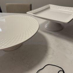 Ceramic White Cake Stand Bundle 