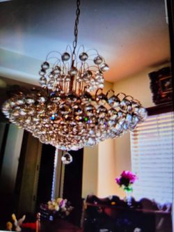 Crystal chandelier, perfect.Large works.Great eighteen hundred dollars are close offer