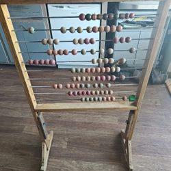 Abacus Milton Bradley Standing Wooden 