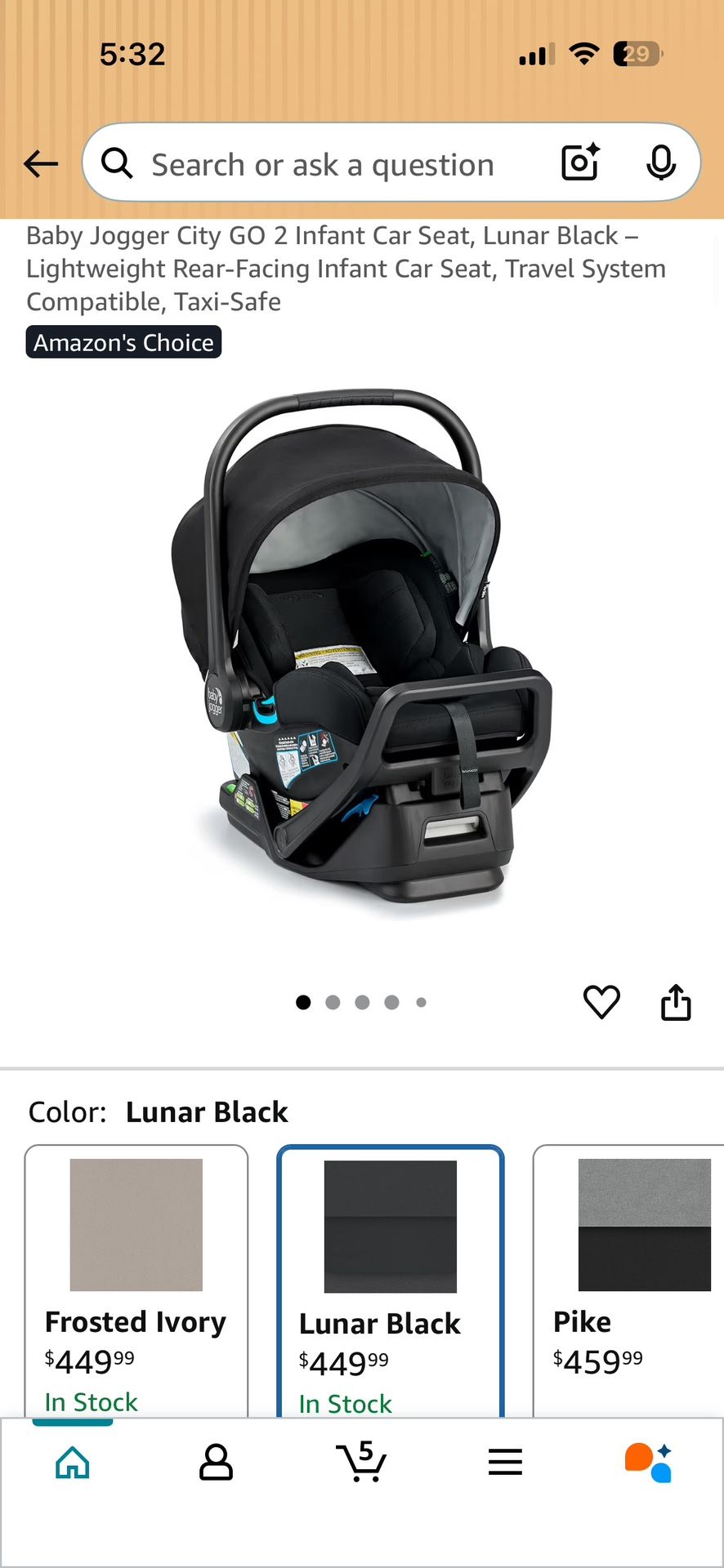 Baby Jogger City GO 2 Infant Car Seat