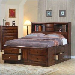 Brand New Warm Brown Storage Bed