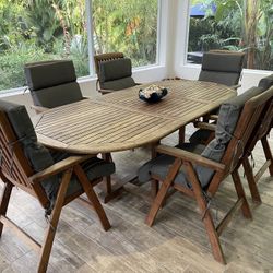 Teak Dining Table And Chairs Set