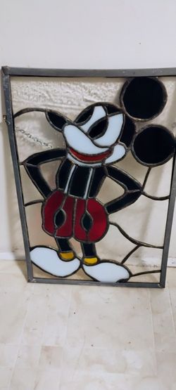 Mickey Mouse Stained Glass 
