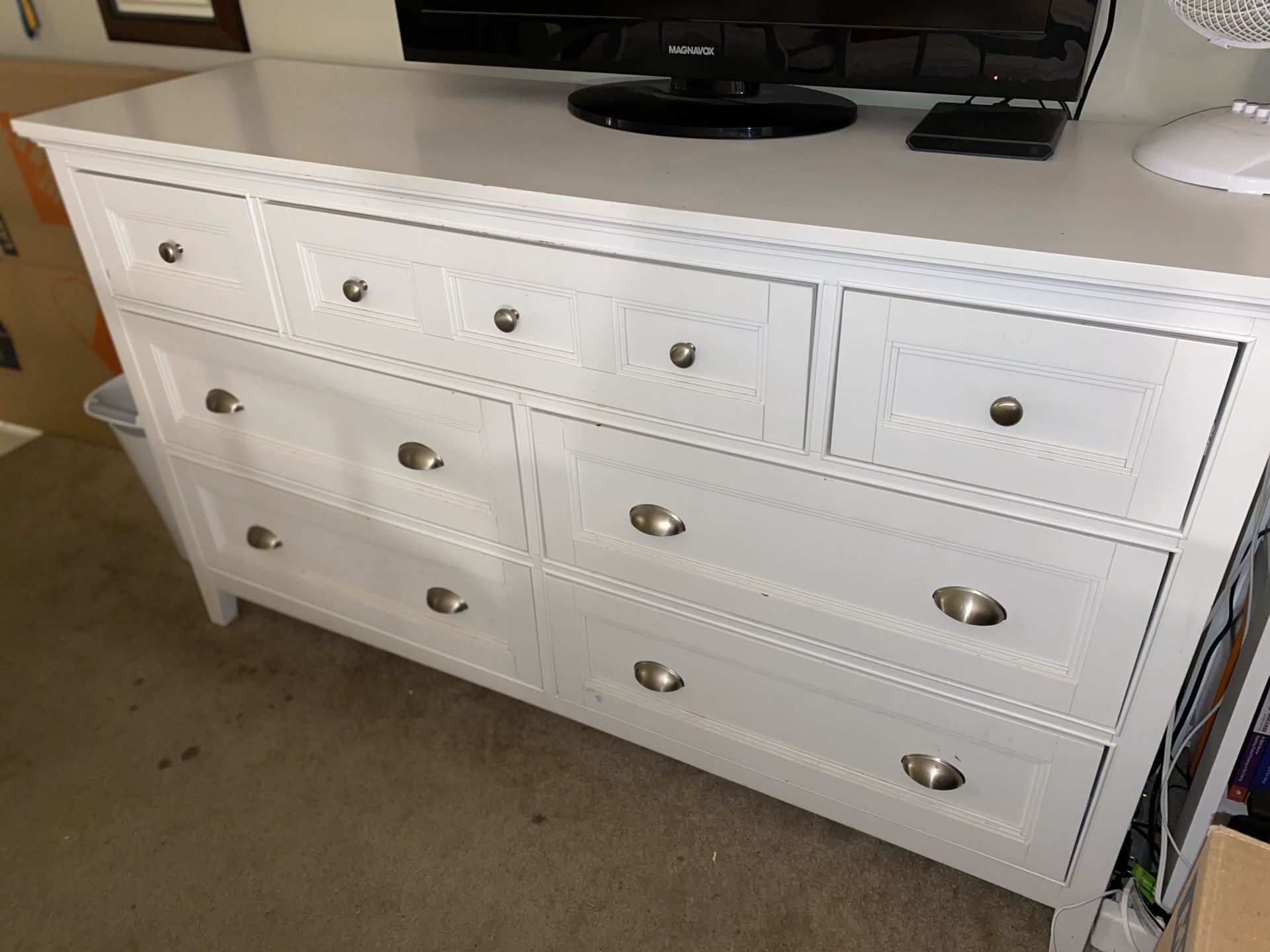 Whole bedroom set (white) for sell. Willing to piece out the set.