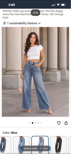 EMMIOL Wide Leg Jeans for Women