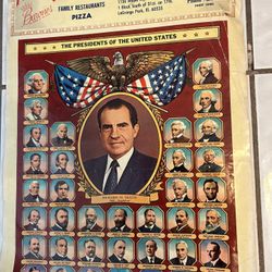 Vintage  Richard Nixon President 1970 With The Rest Of The President Names, Faces And  Of Years They Service