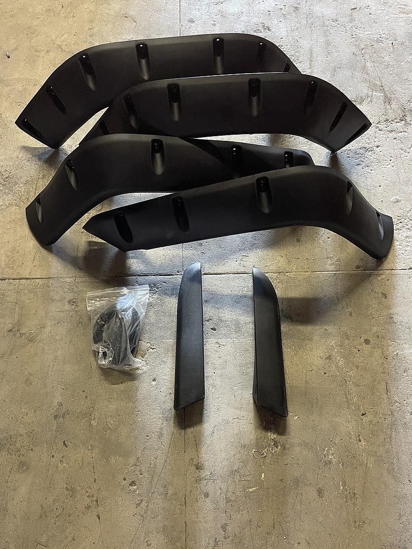Black Fender Flares for 97-06 Jeep Wrangler 4 Pcs Side Wheel