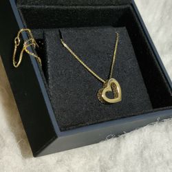Gorgeous Heart Necklace In 14k Gold