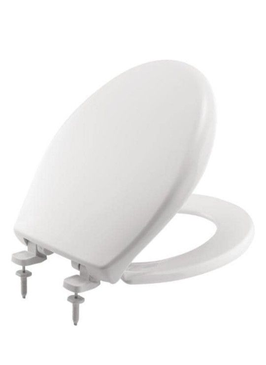 ( 3 Available) BEMIS Just-Lift Round Closed Front Toilet Seat in White (Soft Close)