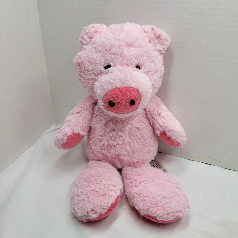 2016 Babies R Us Pink Pig Floppy Plush Stuffed Animal Bean Bag 12" Baby Zoo Farm