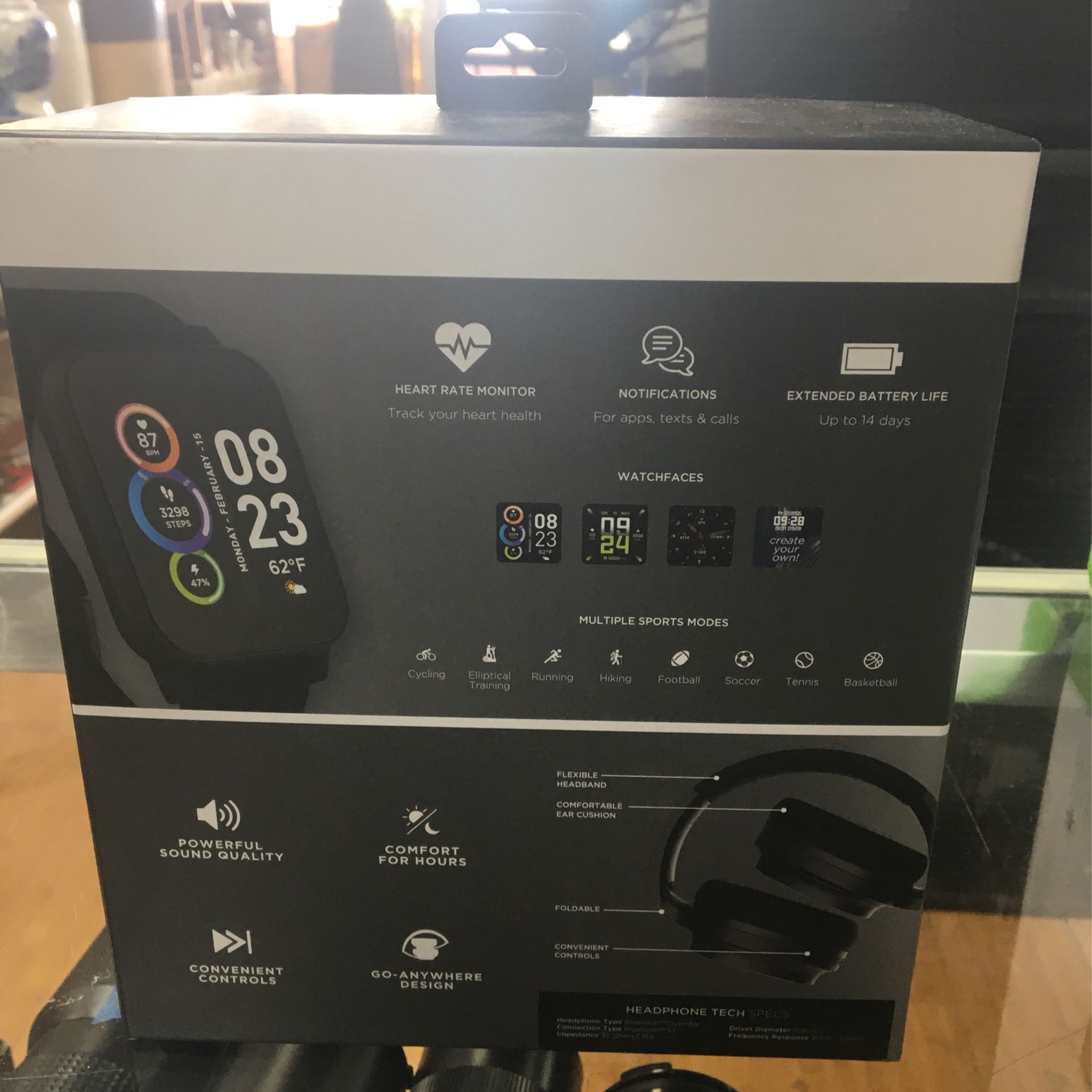 I tech Fusion 2 Smartwatch And Wireless Headphones 