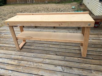 Wood workbench