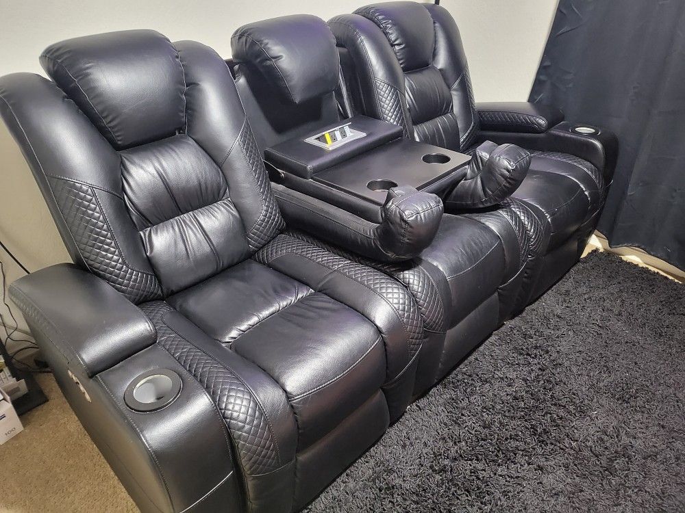Electrical Leather Couch