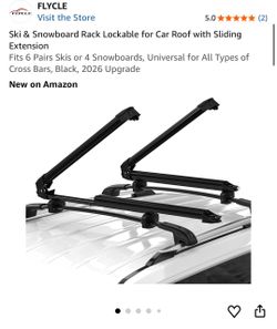 Flycle Lockable Ski & Snowboard Roof Rack