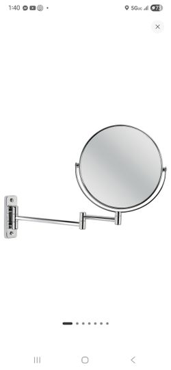 Double Sided Wall Mount Mirror Chrome