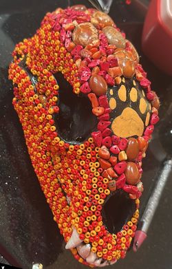 Southwestern Style Decorated Bear  Skull
