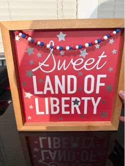 Patriotic “Sweet Land of Liberty” Shadow Box Decor