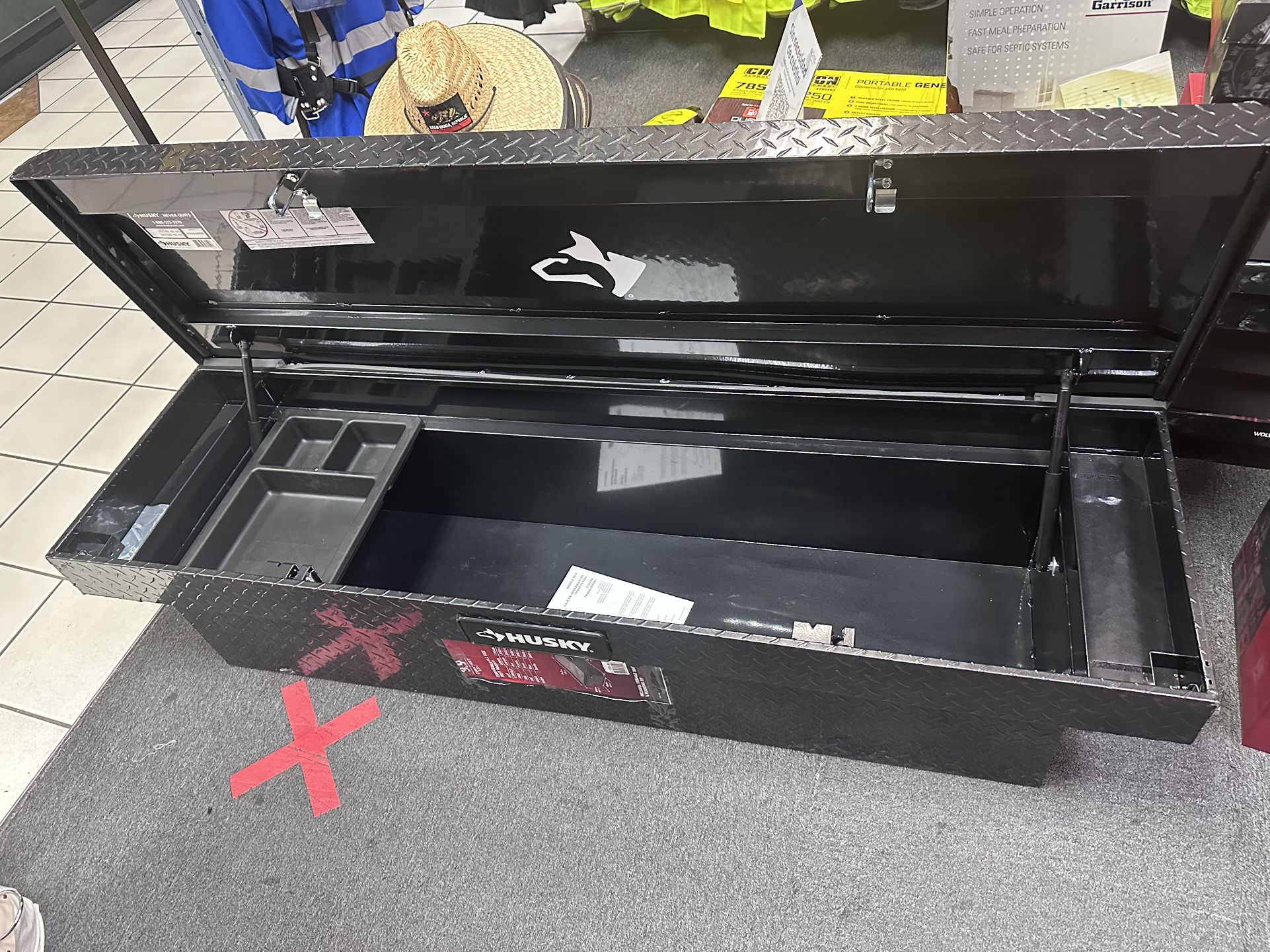 Husky 71 in. Graphite Aluminum Full Size Crossover Truck Tool Box