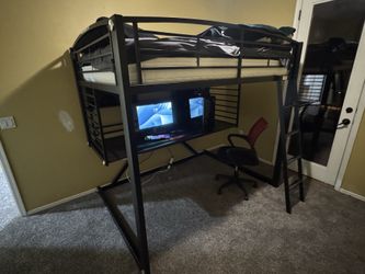 Kids Full Size Bed With Desk Area