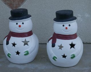 Ceramic Snowman -Christmas Holiday