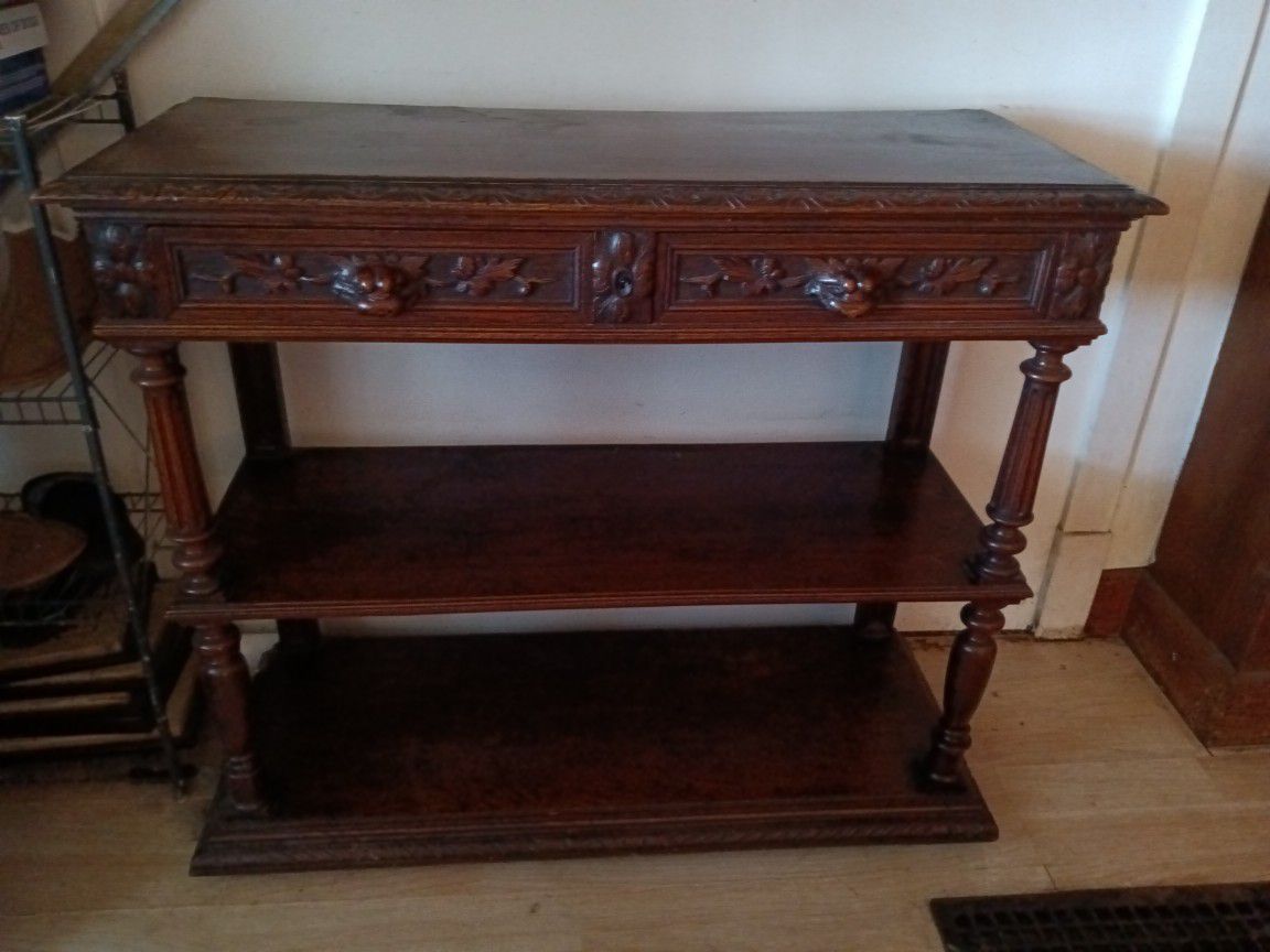 Old Antique Buffet Table