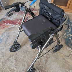 Adult rollator walker transport