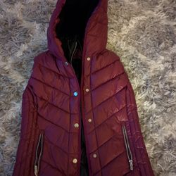 New Marc New York Puffer Vest With Sherpa Lined  Hood 