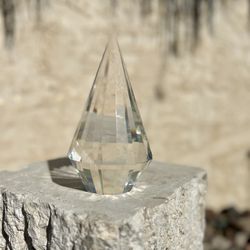 Crystal Glass Diamond Paperweight