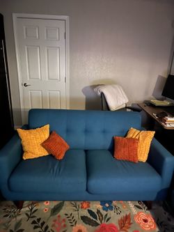 Blue couch/loveseat