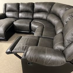 Beautiful Stunning Reclining Theater Sectional