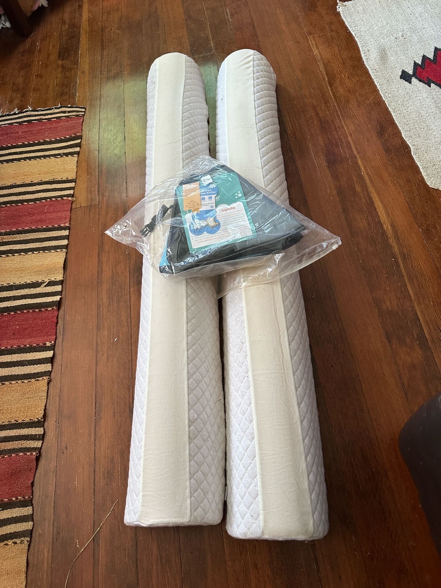 XL Dog Bundle โ Orthopedic Bed Bolsters + New Padded Collar