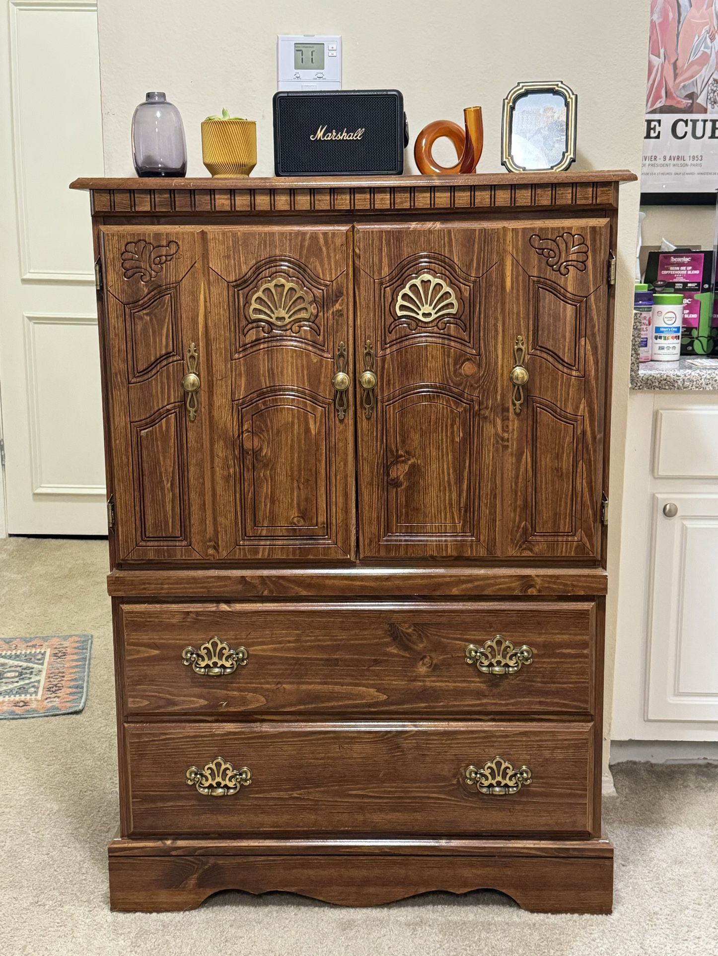Storage Cabinet With Two Drawers 