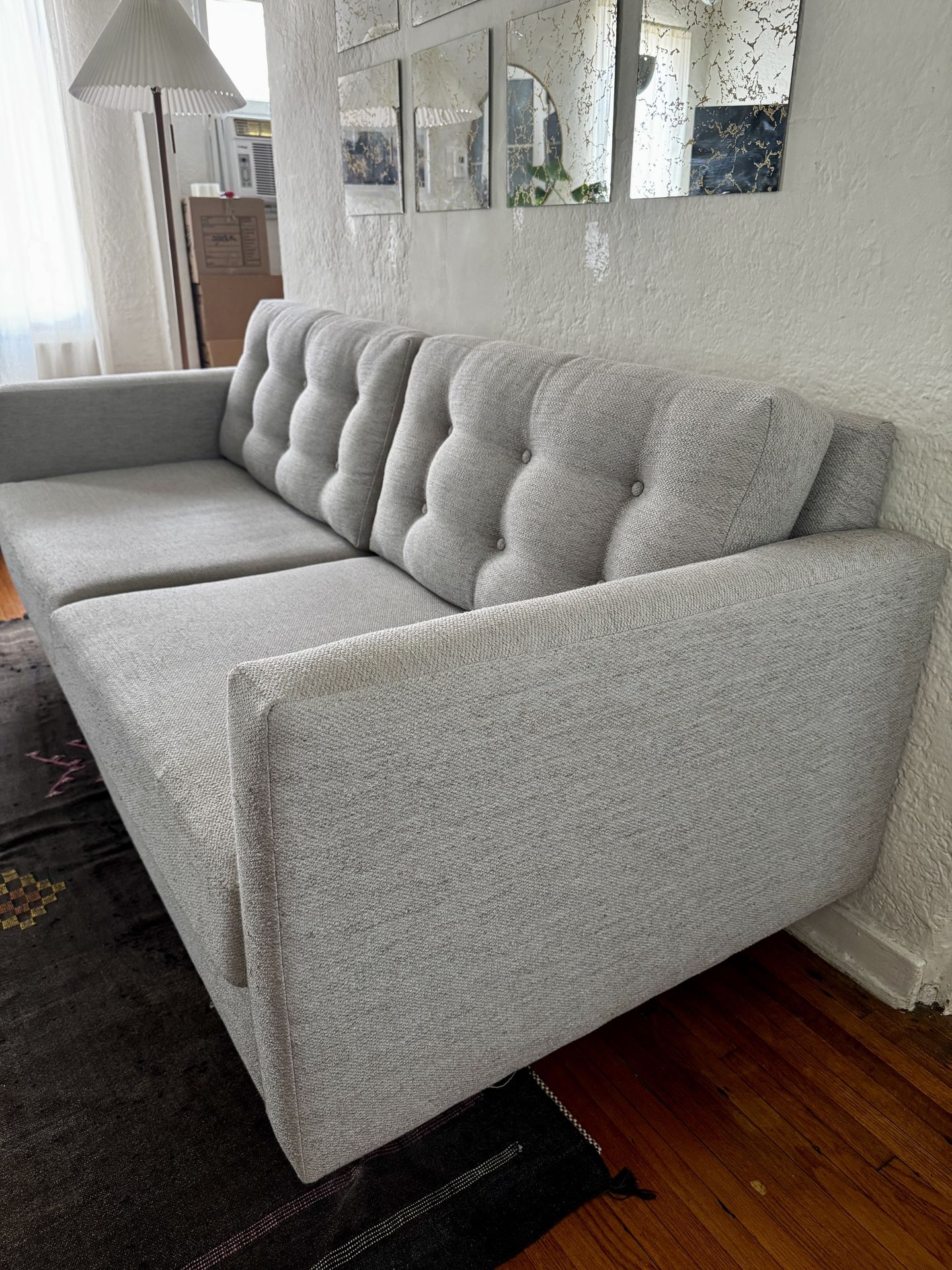 Mid Century Modern Gray Sofa – Locally Made, Eco-Friendly - MAKE ME AN OFFER!