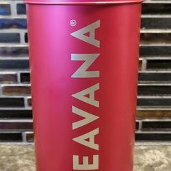 RARE HOT PINK & SILVER TEAVANA TEA CANISTER TIN 8 OZ. WITH AIRTIGHT LID FOR LOOSE LEAF TEA STORAGE