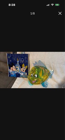 DISNEY Store The Little Mermaid 🧜🏼‍♀️ FLOUNDER Pool backpack 12” High