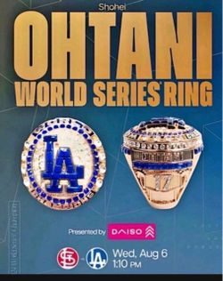 Ohtani Sga world Series Ring 2024-2025 dodgers sga
