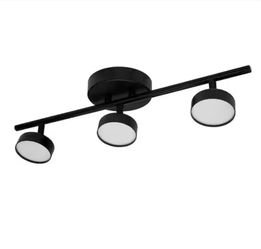 ETI LIGHTING 20 in. 3-Light Matte Black Adjustable Color Temperature and Heads Integrated LED Fixed Track Lighting Kit=Pallet