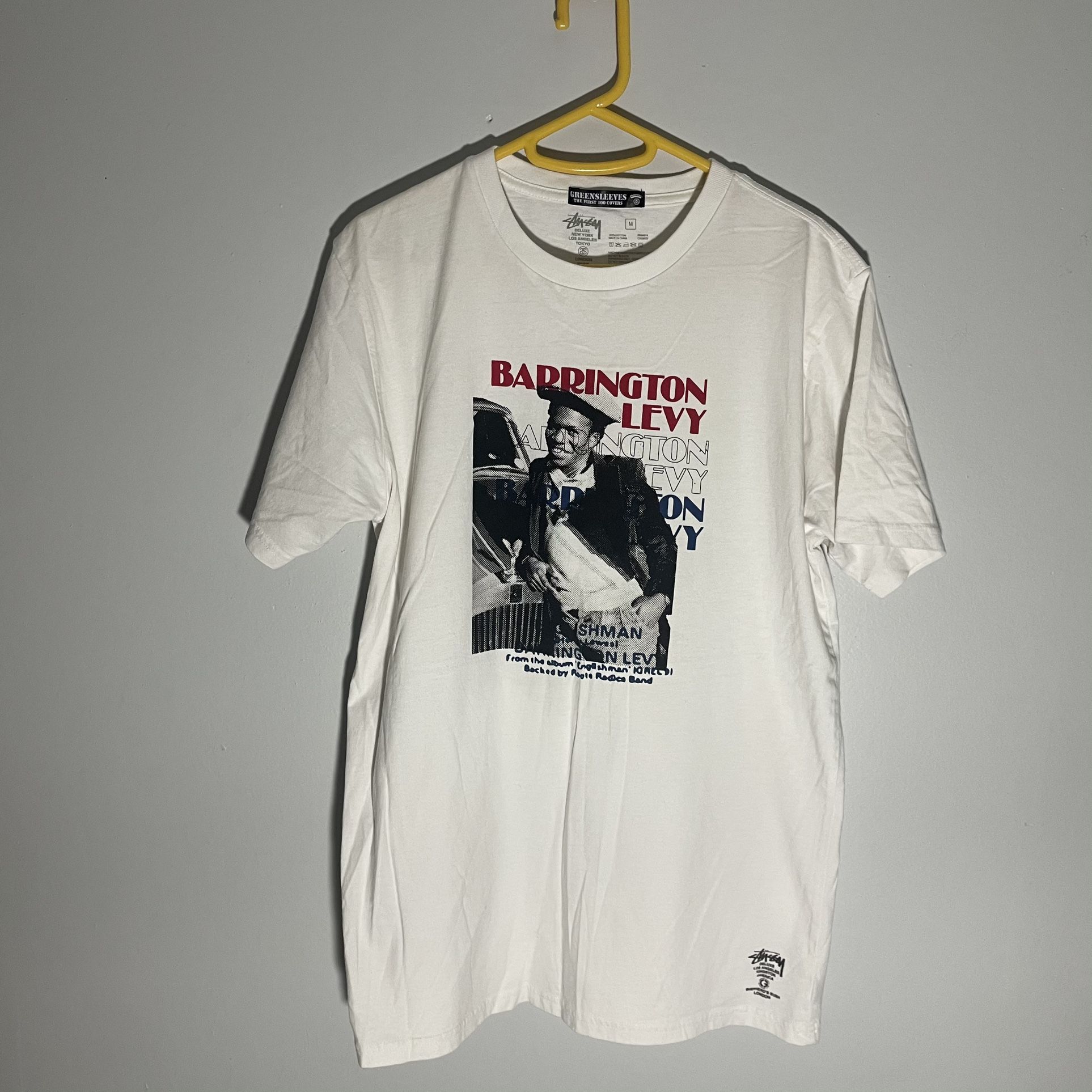 Stussy x Greensleeves Records Barrington Levy T Shirt Mens M White