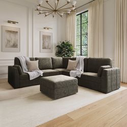 Lovesac Modular Sectional Sofa 6 Seats with Storage - Gray