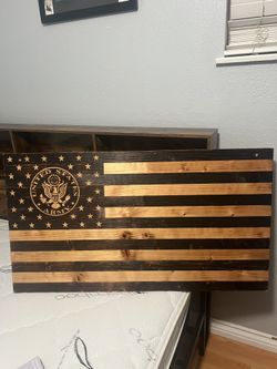 Wooden US Flag 