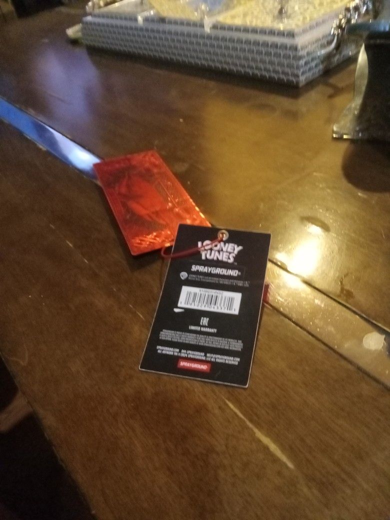 Sprayground Looney Tunes Red Rubber Tag + Authentic Hang Card (Limited Edition)