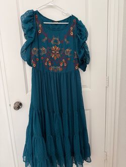 Peacock and thread work all over