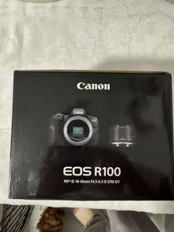 Canon EOS R100 Mirrorless Camera RF-S18-45mm F4.5-6.3 is STM Lens Kit, 24.1 Megapixel CMOS (APS-C) Sensor, 4K Video, RF Mount, Black