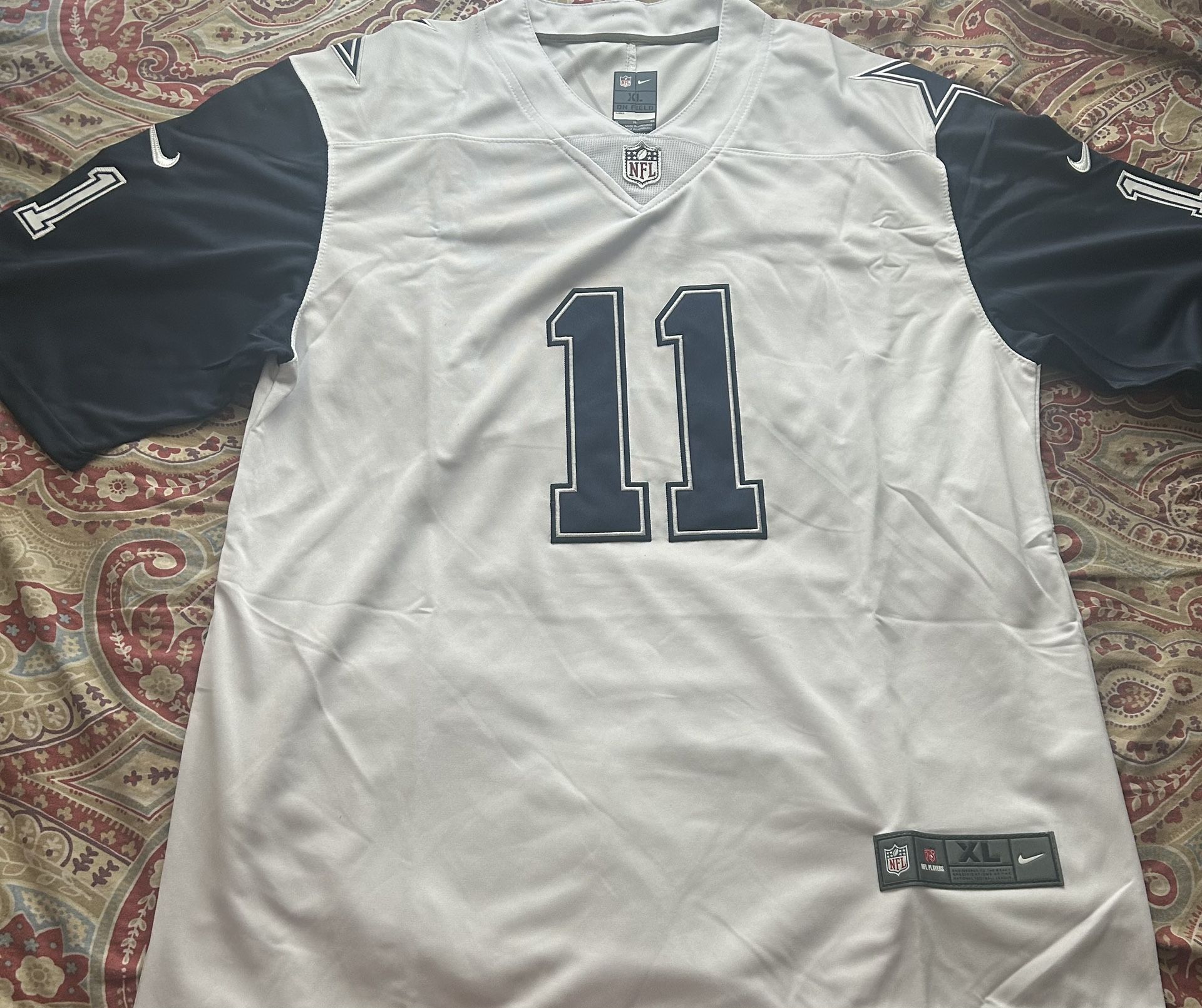 Dallas #11 White Micah P. Jersey Cowboys Sz XL