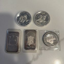 silver 1 oz bullion coins& bars