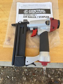 Central Pneumatic 18 Gauge 2-in-1 Air Nailer/Stapler