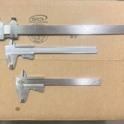 Lot of Machinist Vernier Calipers – 6”, 8”, 12”