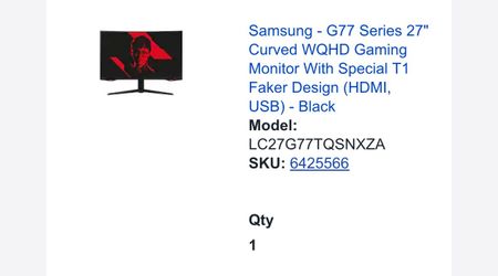 Samsung gaming monitor