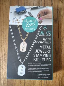 21pc Metal jewelry stamping kit