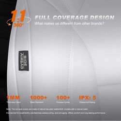 Car Seat Cover for Tesla Model 3 2024 2025 Full Set Customized White Seat Covers  #1059C G1